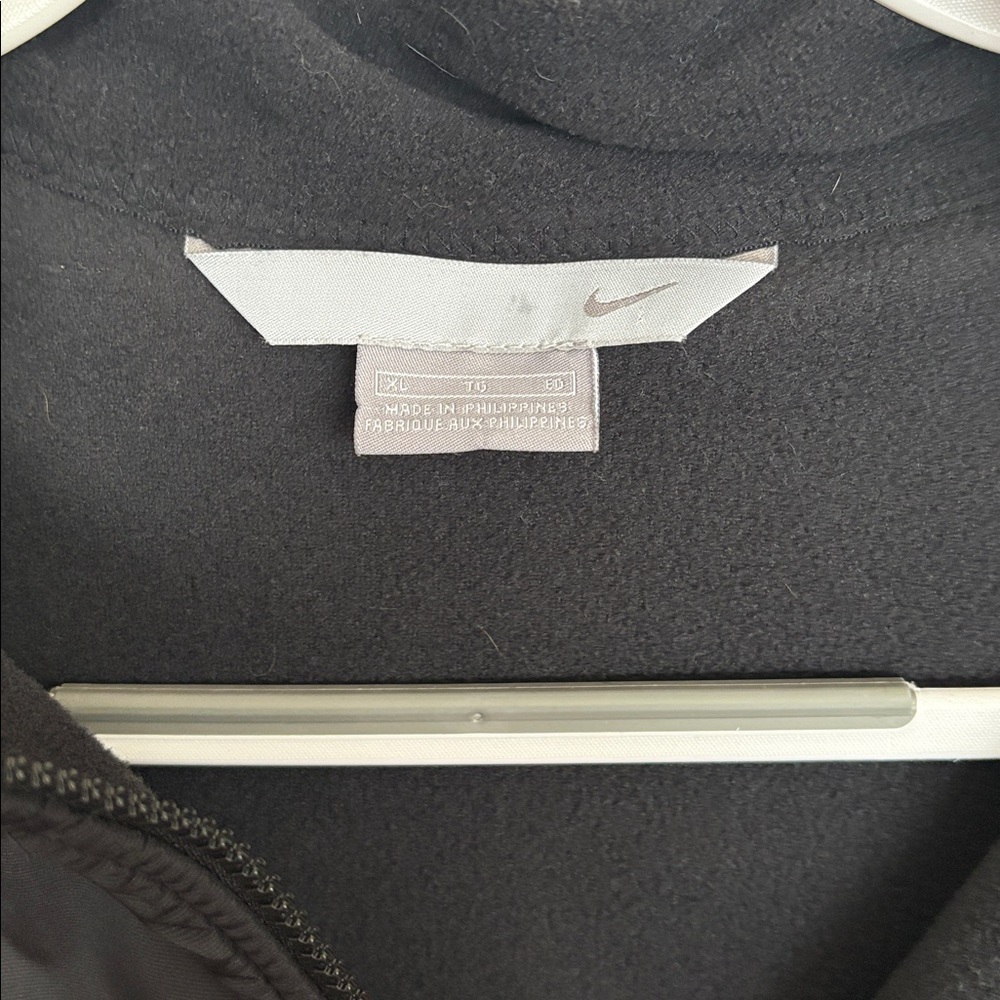 Nike Men’s Black Quarter Zip Fleece Pullover Jacket Size XL - Picture 2 of 8